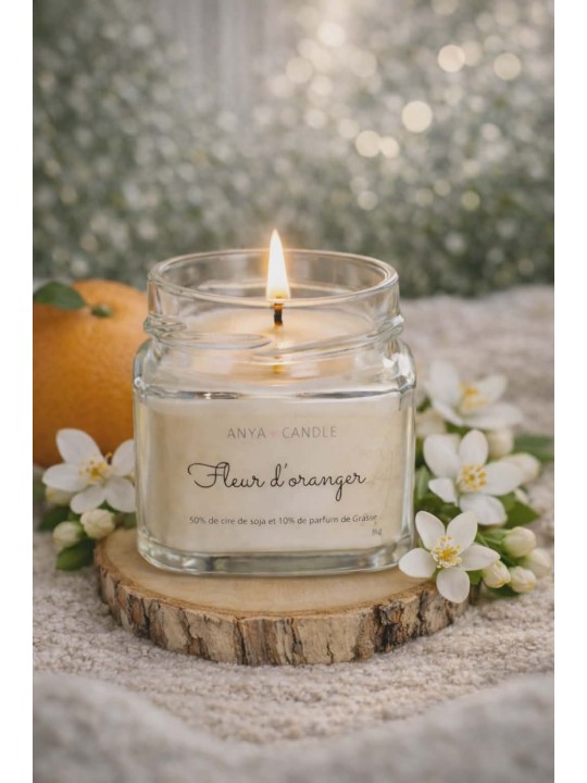 Bougie artisanale à la fleur d'oranger