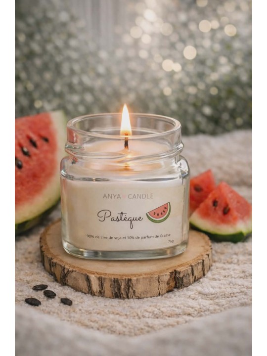 Bougie artisanale à la pastèque