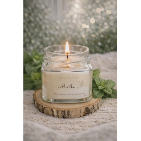 Bougie artisanale à la menthe