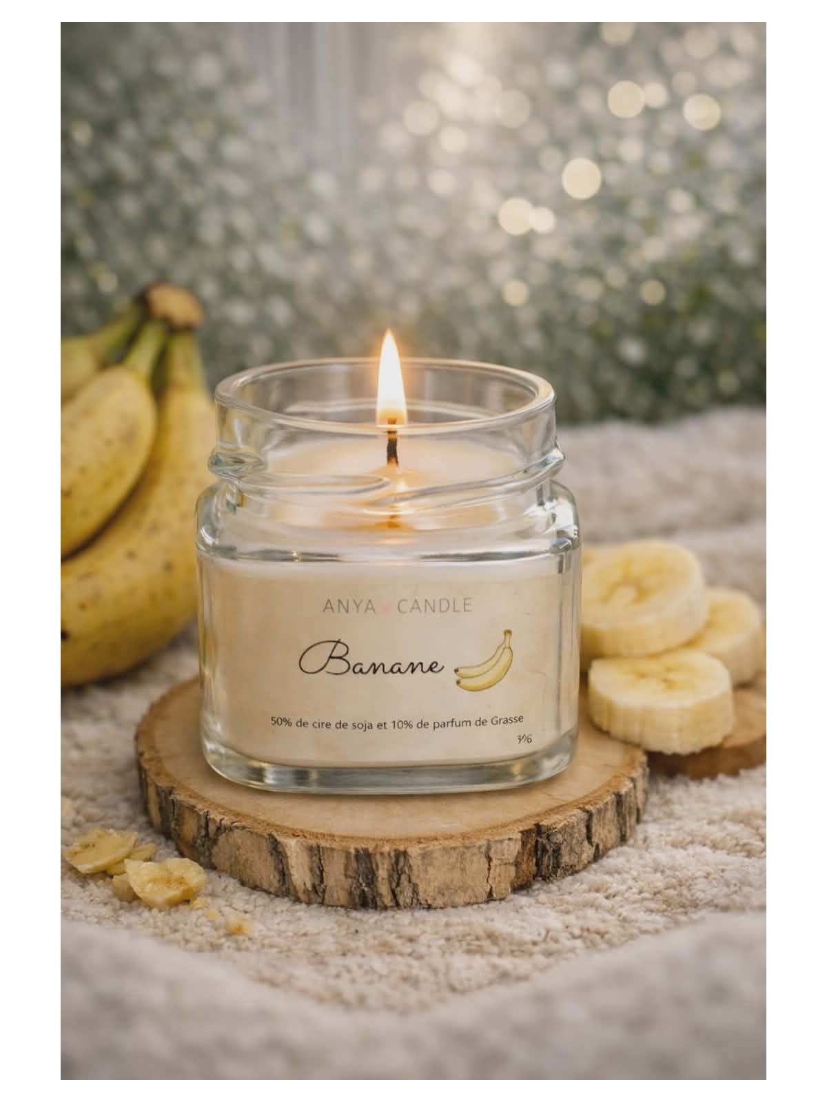 Bougie artisanal à la banane